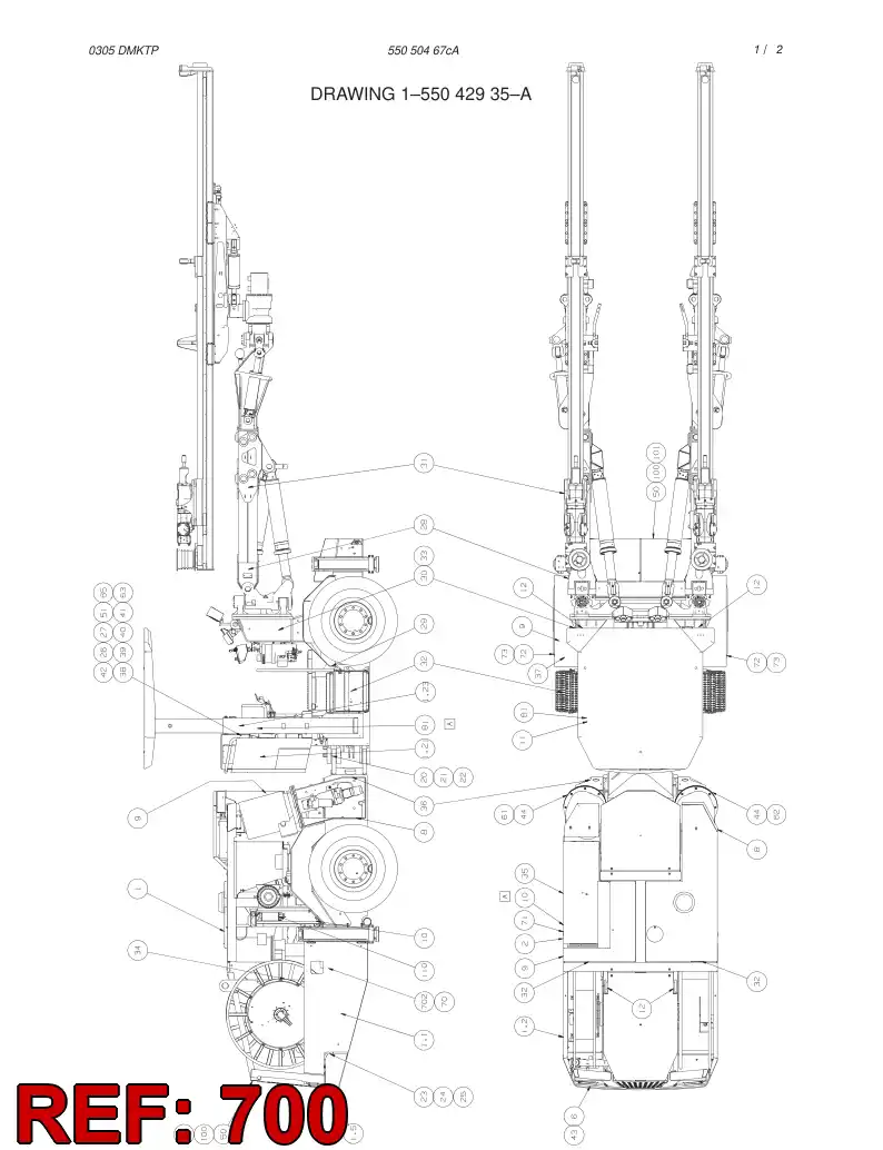 55050067 550 500 67 TRANSPORTATION DRAWING - Sandvik Technical Drawing