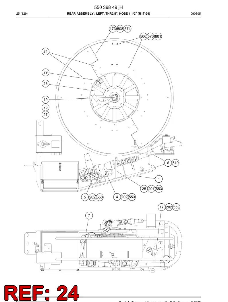 55050071 550 500 71 Cover plate - Sandvik Technical Drawing