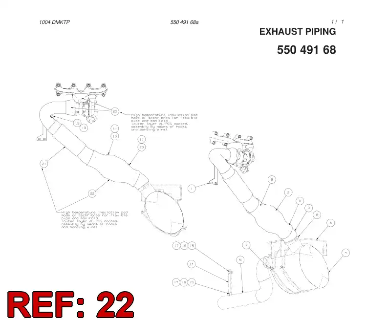 55050098 550 500 98 INSULATION MATERIAL - Sandvik Technical Drawing