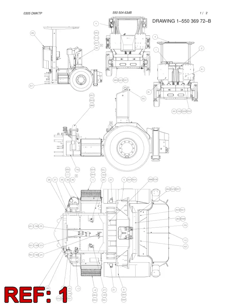 55050100 550 501 00 CONTROL SYSTEM - Sandvik Technical Drawing