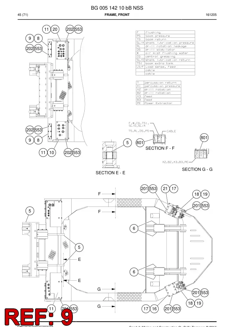 55050275 550 502 75 Seal, Rubber - Sandvik Technical Drawing