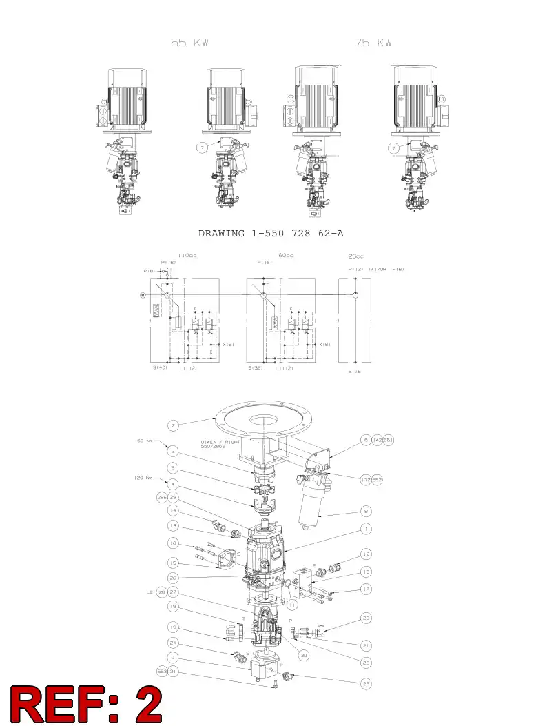 55050378 550 503 78 FLANGE - Sandvik Technical Drawing