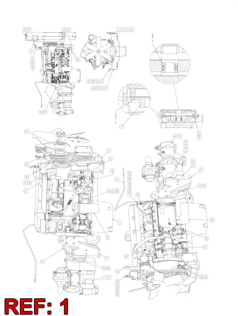 55050399 550 503 99 ENGINE - Sandvik Technical Drawing