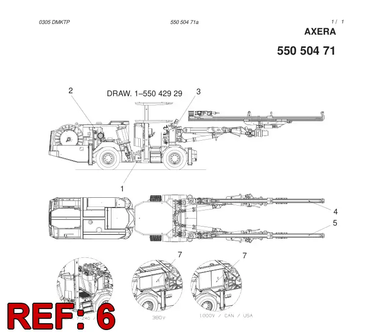 55050467 550 504 67 FINISHING MODULE - Sandvik Technical Drawing
