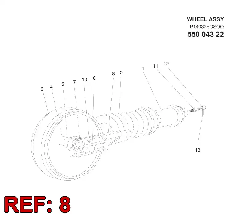55050522 550 505 22 FASTENING PIECE - Sandvik Technical Drawing
