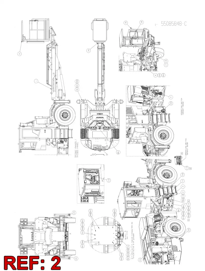 55050529 550 505 29 VALVE SECTION - Sandvik Technical Drawing