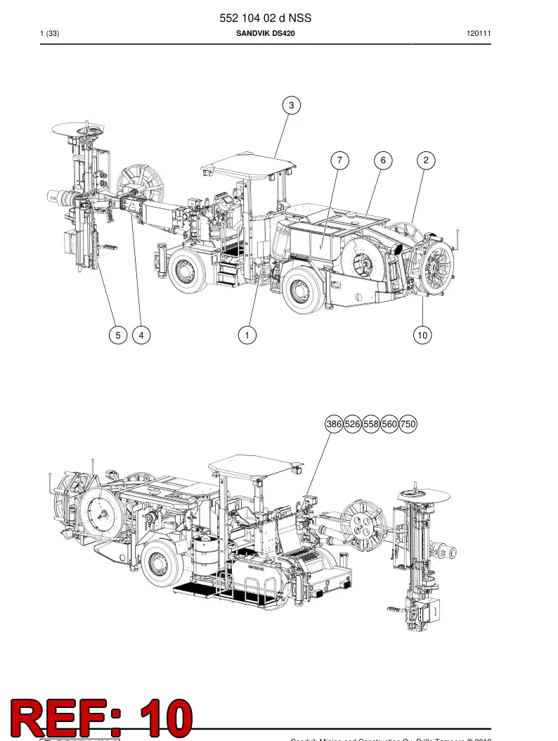 55050662d 550 506 62d MOUNTING - Sandvik Technical Drawing