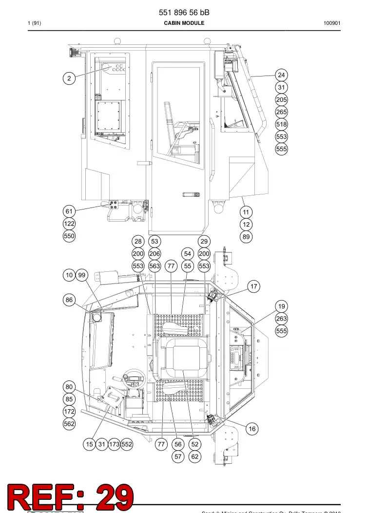 55050672 550 506 72 Supporting block - Sandvik Technical Drawing