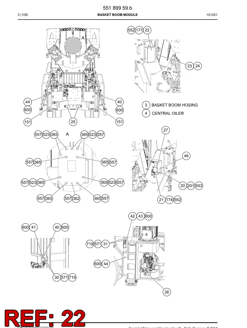 55050746 550 507 46 Plate - Sandvik Technical Drawing
