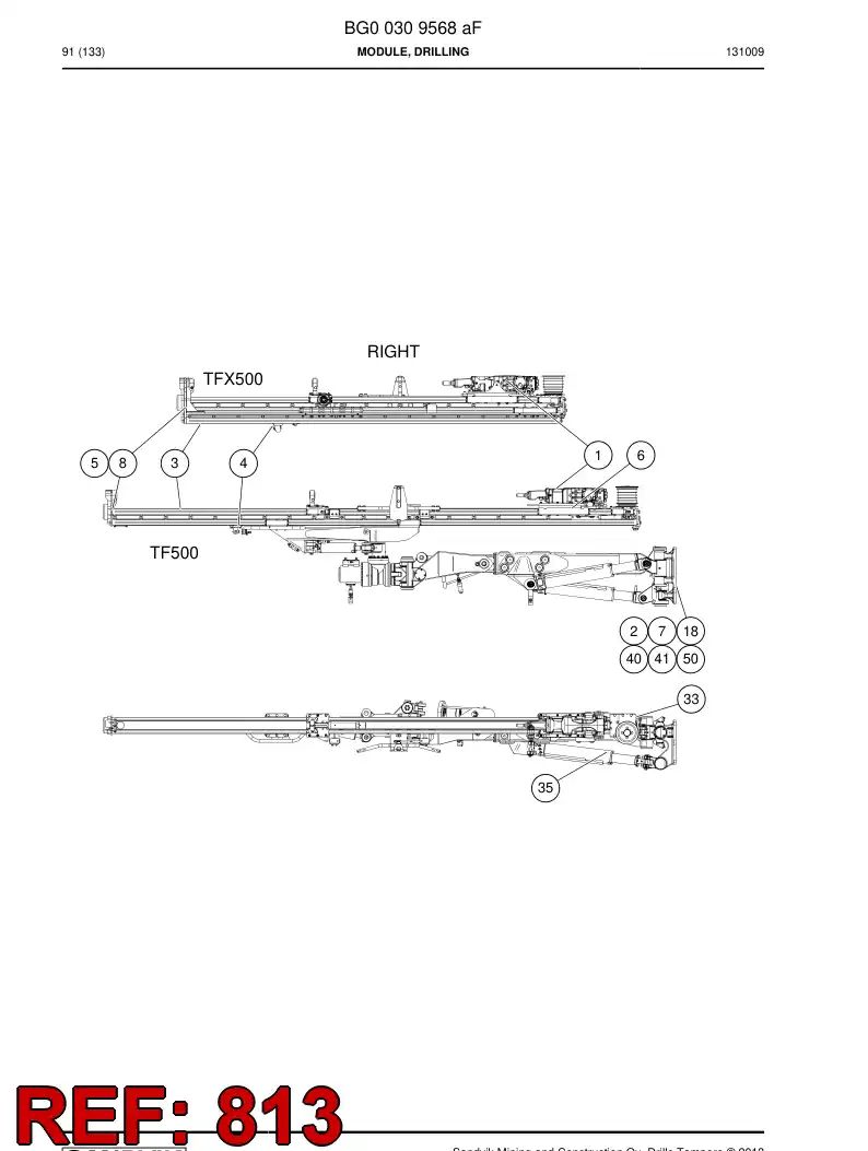 55050814c 550 508 14c Hosing Set - Sandvik Technical Drawing