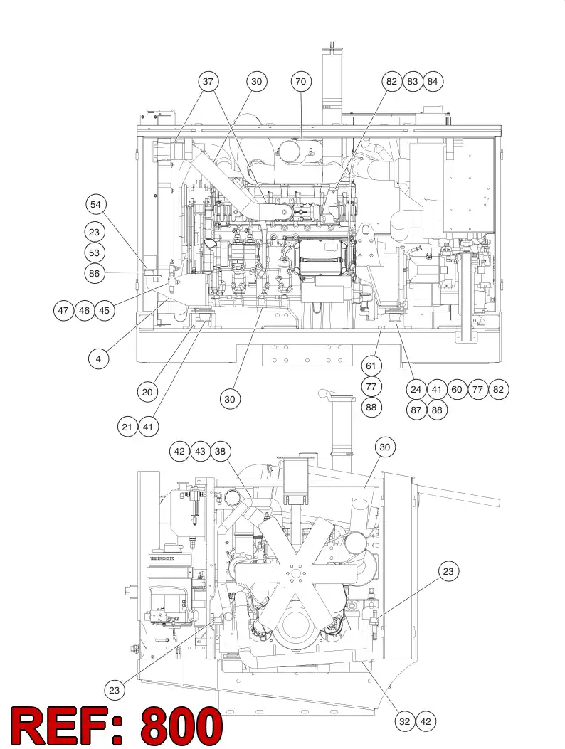 55050818 550 508 18 HOSE SET - Sandvik Technical Drawing