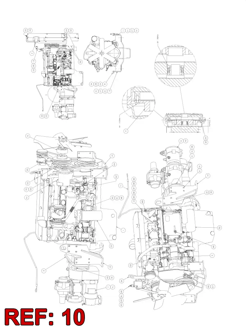 55050890 550 508 90 FRONT SUPPORT - Sandvik Technical Drawing