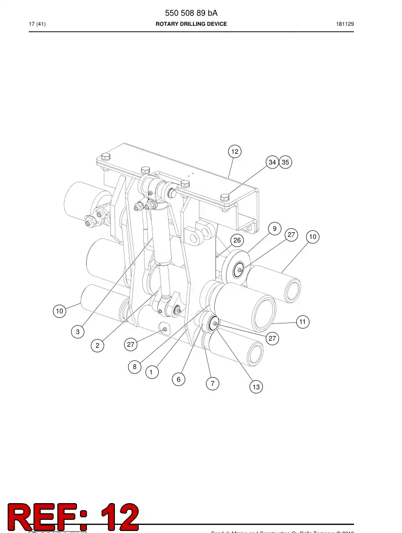 55050891a 550 508 91a Plate, Wear - Sandvik Technical Drawing