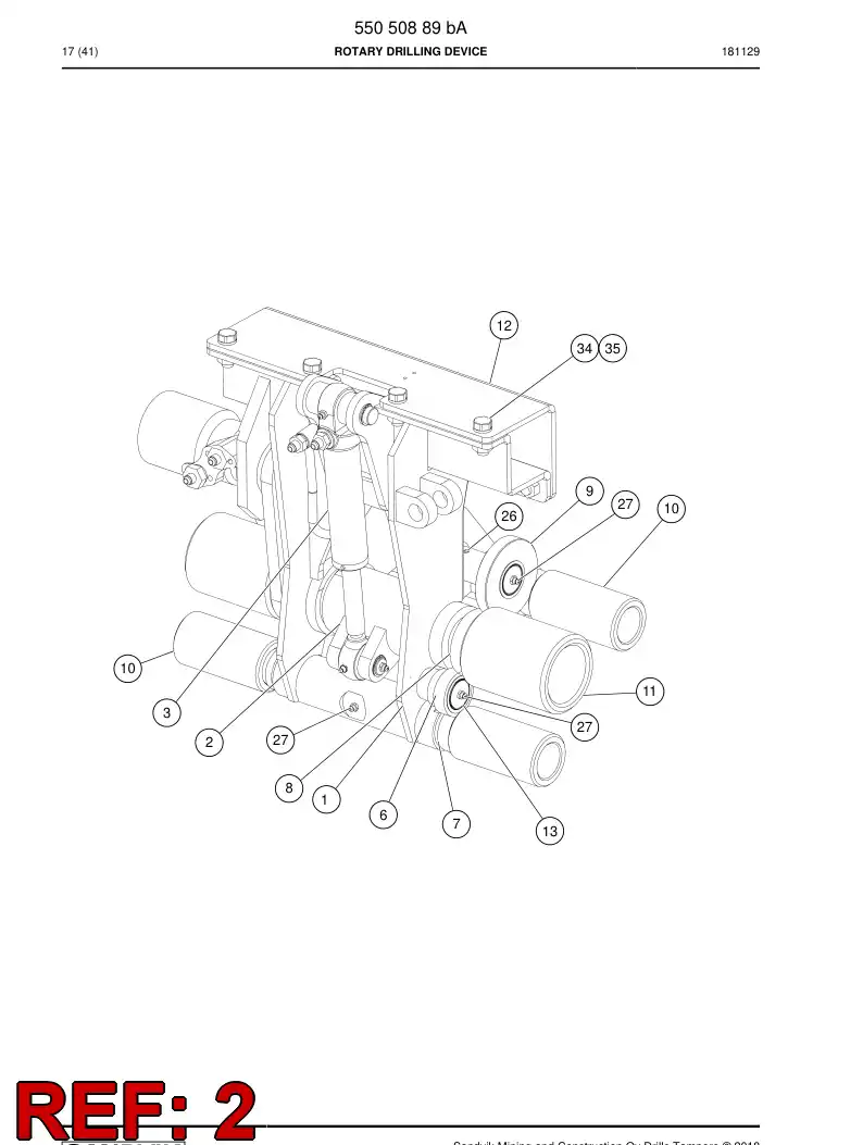 55050898 550 508 98 Arm - Sandvik Technical Drawing