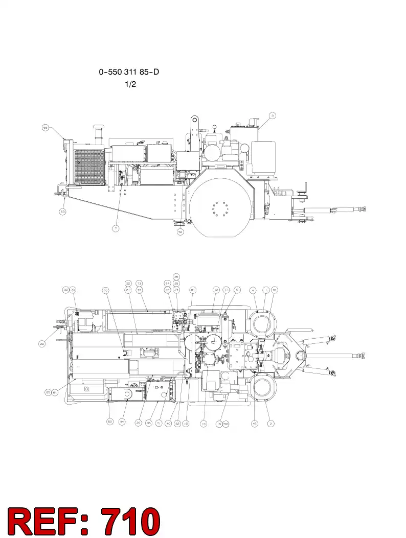 55050900 550 509 00 MODIFICATION KIT, KOMPRESSOR CT10 - Sandvik Technical Drawing