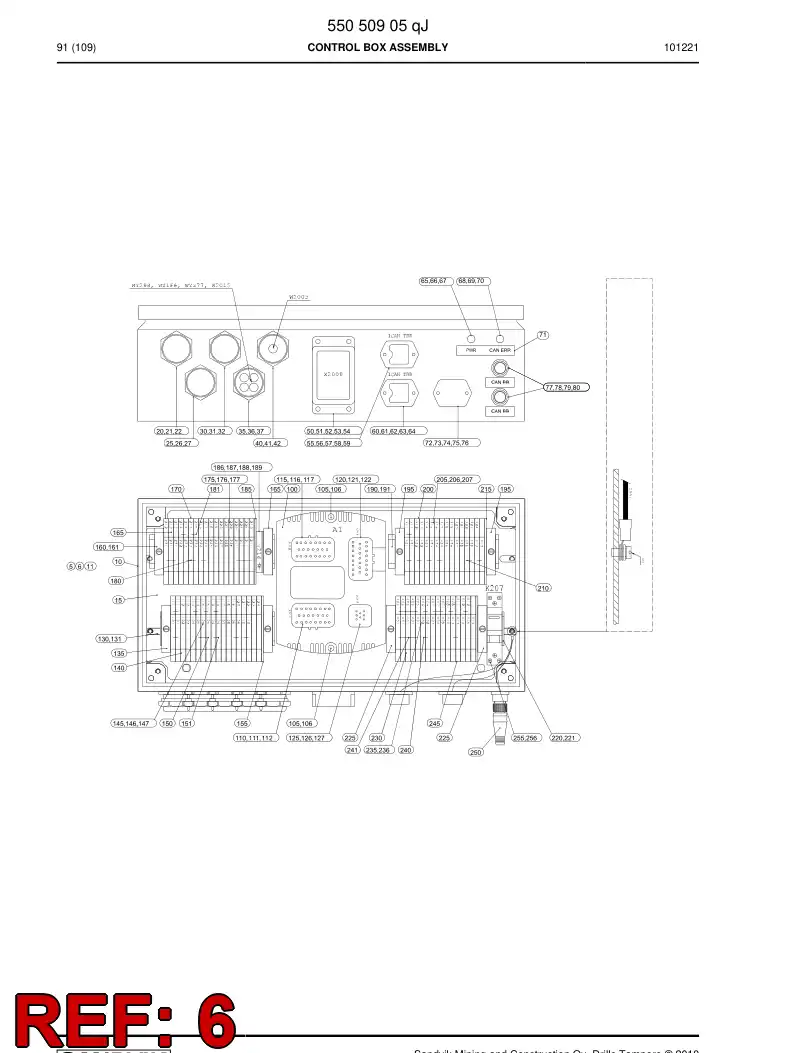 55050979b 550 509 79b Instruction, Wiring - Sandvik Technical Drawing