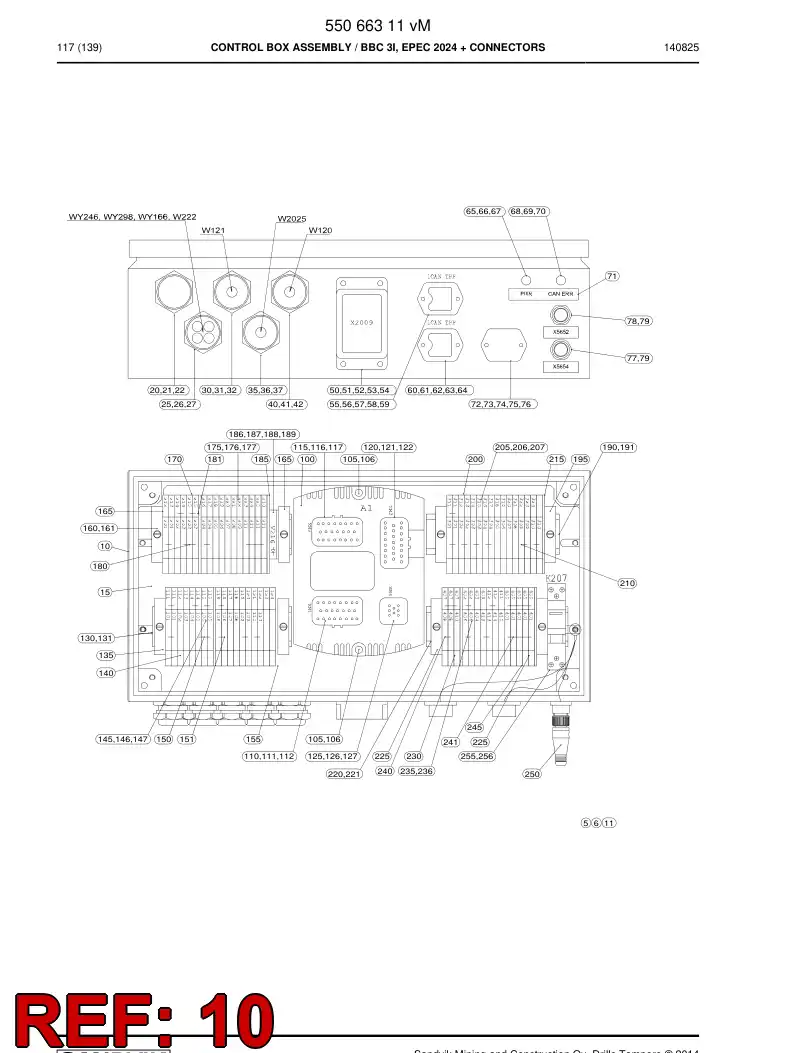 55050993c 550 509 93c Enclosure, Stainless Steel - Sandvik Technical Drawing