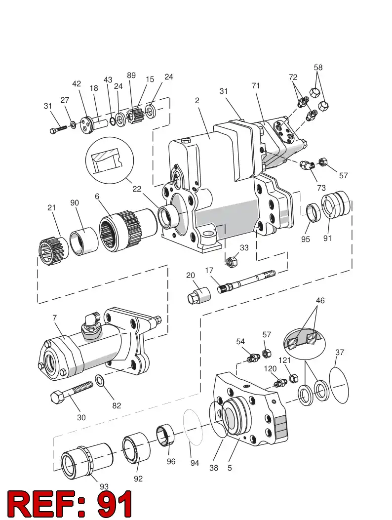 55051035 550 510 35 Ring - Sandvik Technical Drawing