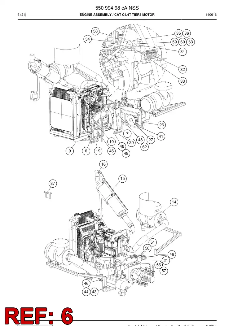 55051071a 550 510 71a Supporting block - Sandvik Technical Drawing