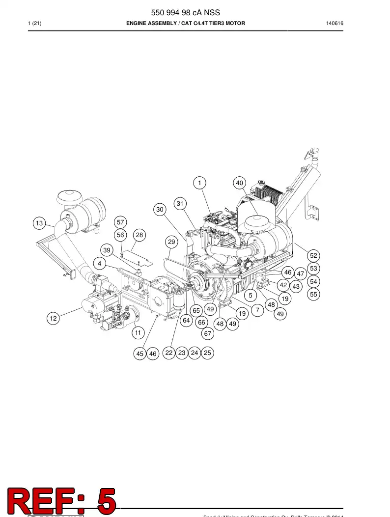 55051076a 550 510 76a Supporting block - Sandvik Technical Drawing