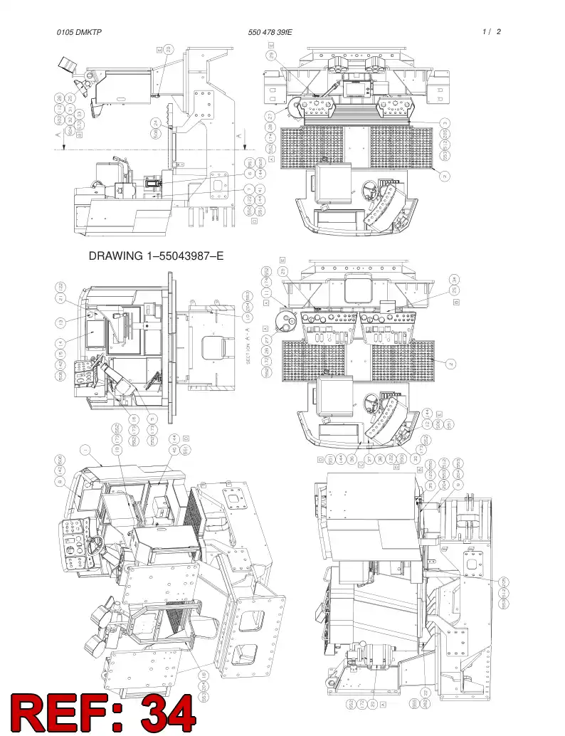 55051085 550 510 85 PLATE - Sandvik Technical Drawing