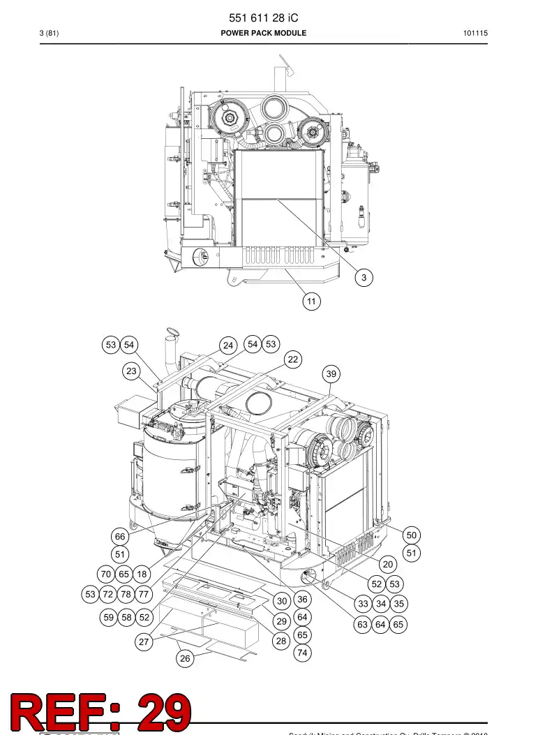 55051142a 550 511 42a Plate - Sandvik Technical Drawing