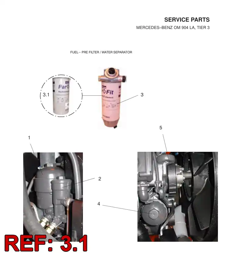 55051165 550 511 65 FUEL- PRE FILTER CARTRIDGE - Sandvik Technical Drawing