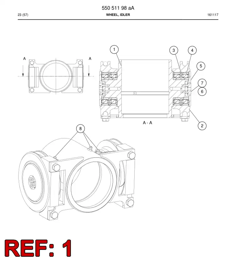 55051183b 550 511 83b Frame - Sandvik Technical Drawing