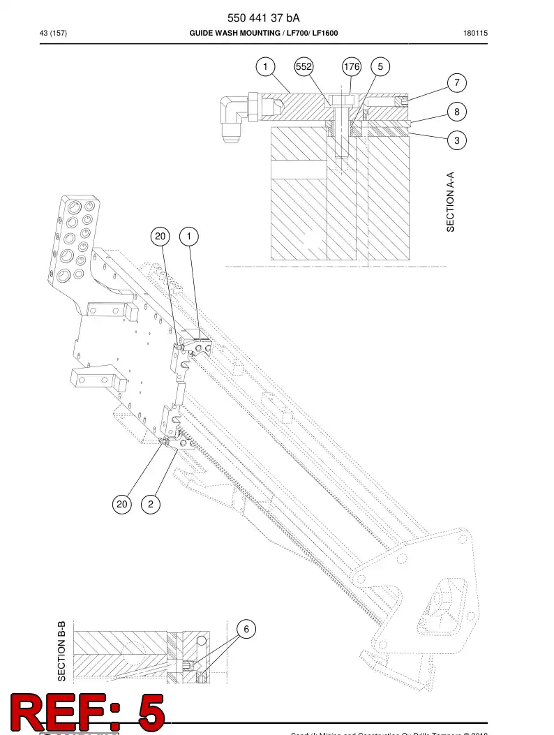 55051316a 550 513 16a BUSHING - Sandvik Technical Drawing
