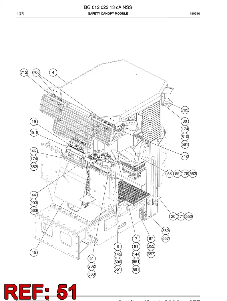 55051415b 550 514 15b Plate - Sandvik Technical Drawing