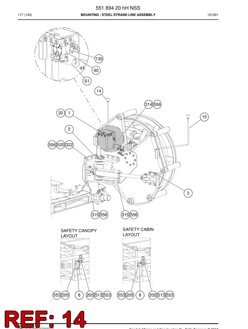 55051434a 550 514 34a Bar - Sandvik Technical Drawing