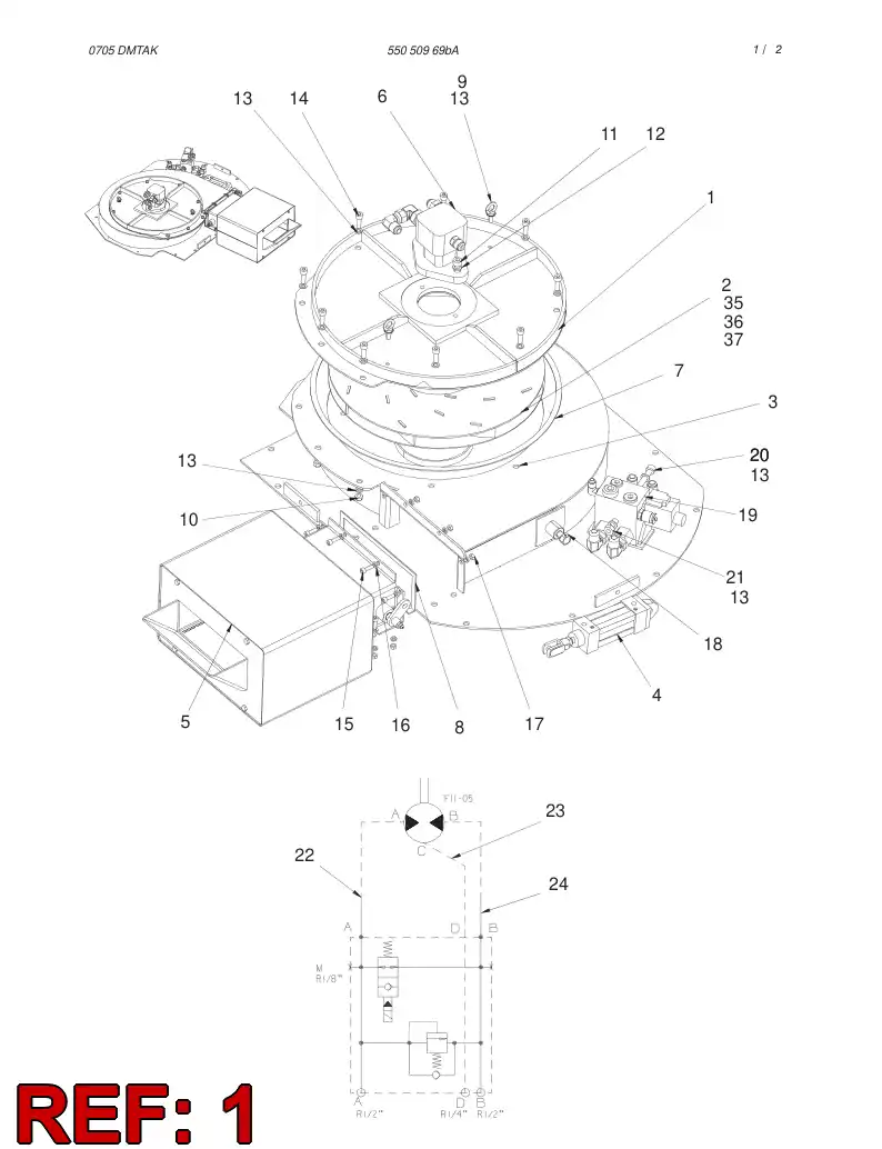 55051484 550 514 84 Cover - Sandvik Technical Drawing