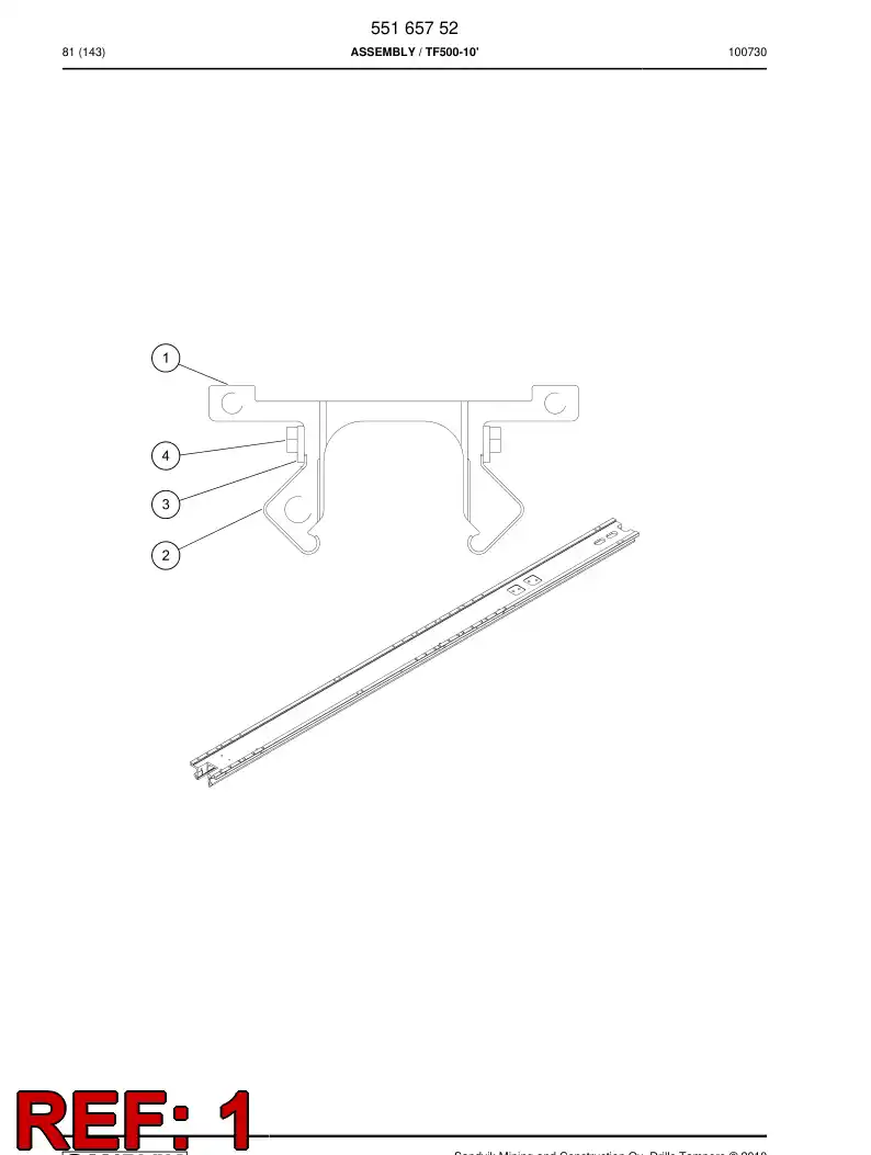 55051523d 550 515 23d Profile - Sandvik Technical Drawing