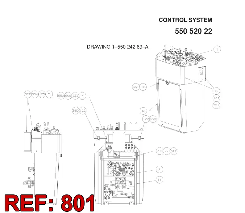 55051527 550 515 27 HOSING - Sandvik Technical Drawing