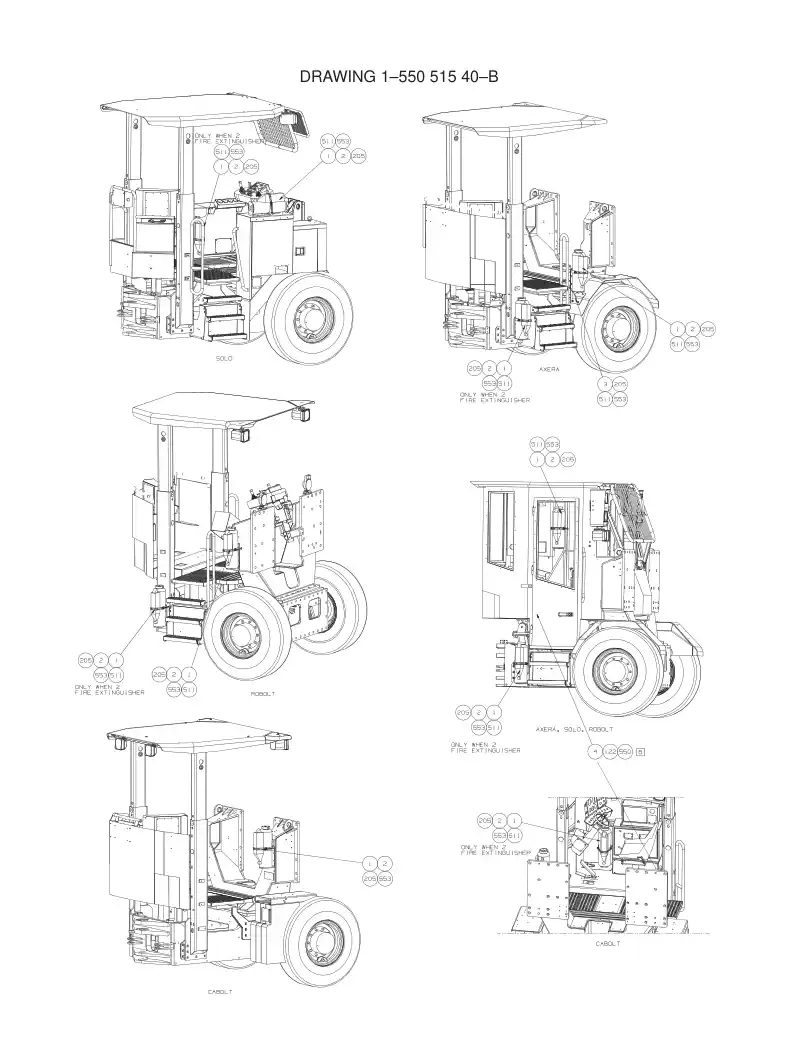55051540d 550 515 40d FIRE EXTINGUISHER ASSEMBLY - Sandvik Technical Drawing