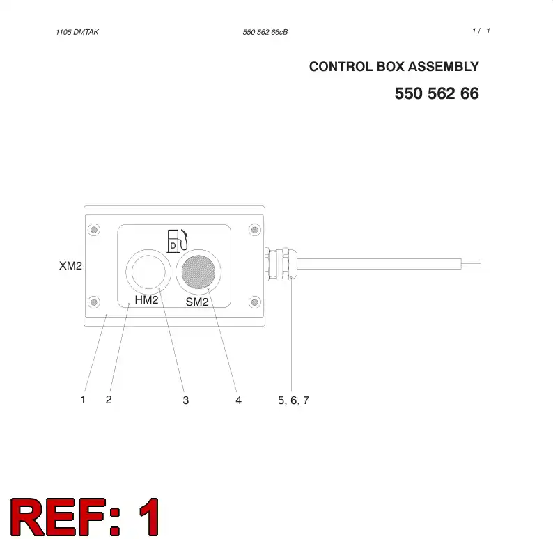 55051589 550 515 89 PLASTIC ENCLOSURE - Sandvik Technical Drawing