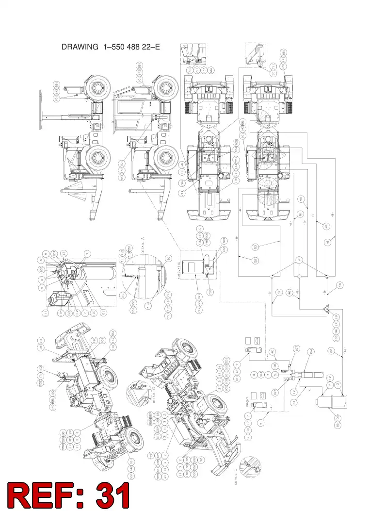 55051597 550 515 97 Bracket - Sandvik Technical Drawing