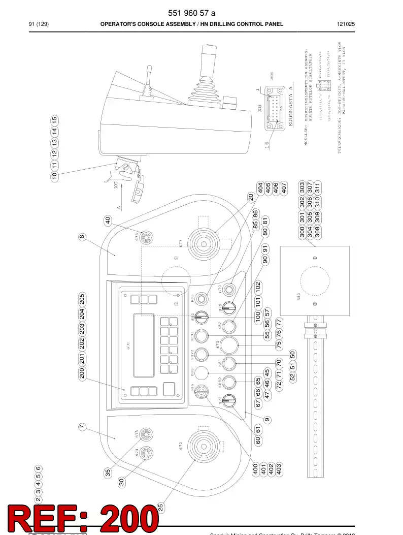 55051617b 550 516 17b Graphical user interface - Sandvik Technical Drawing