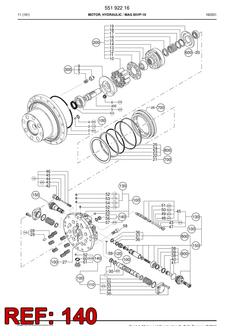 55051641a 550 516 41a Plug - Sandvik Technical Drawing
