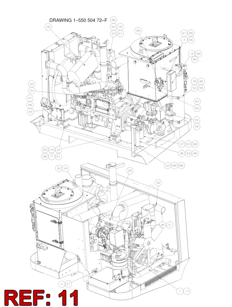 55051650 550 516 50 FUEL SYSTEM - Sandvik Technical Drawing