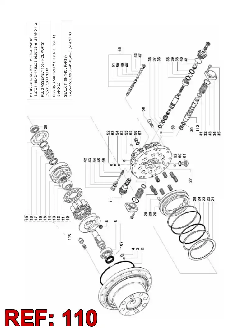 55051654 550 516 54 CYLINDER BLOCK - Sandvik Technical Drawing