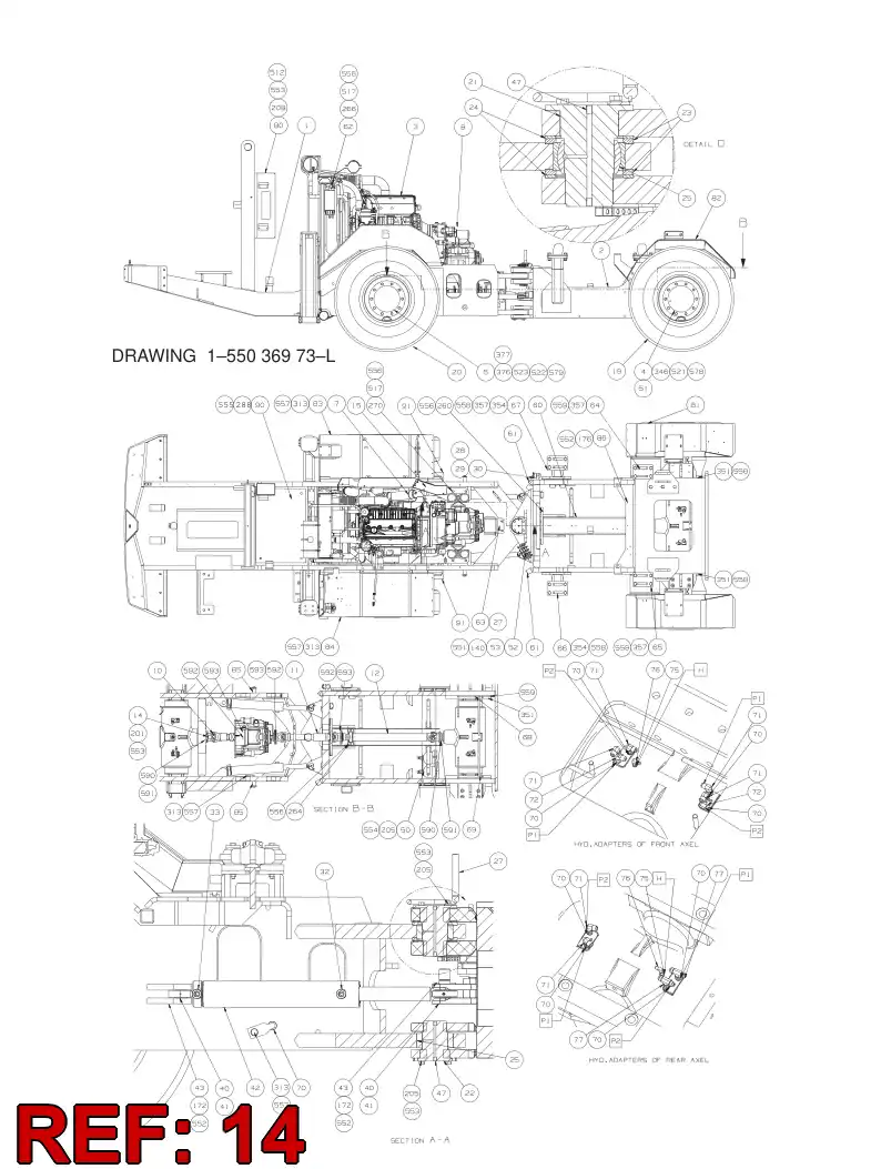 55051867 550 518 67 BRACKET - Sandvik Technical Drawing