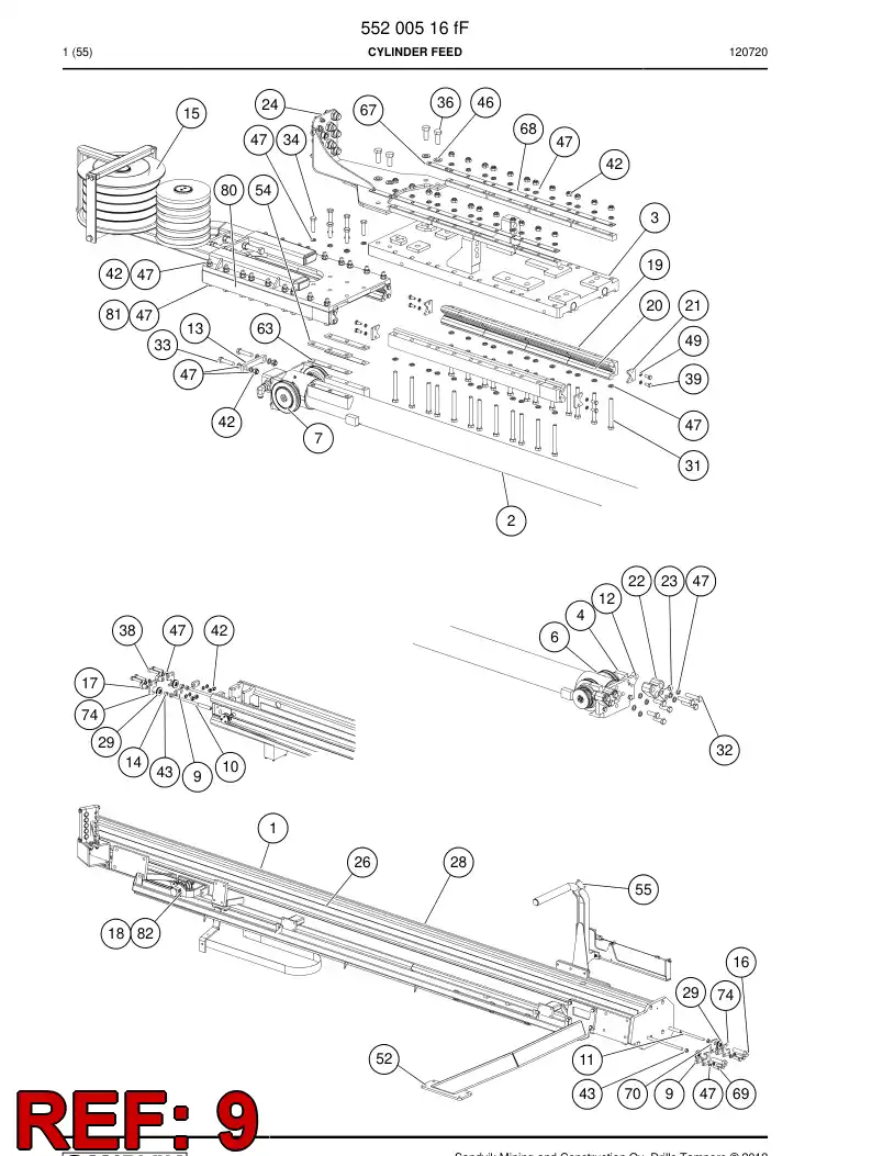 55051877 550 518 77 Lock piece - Sandvik Technical Drawing