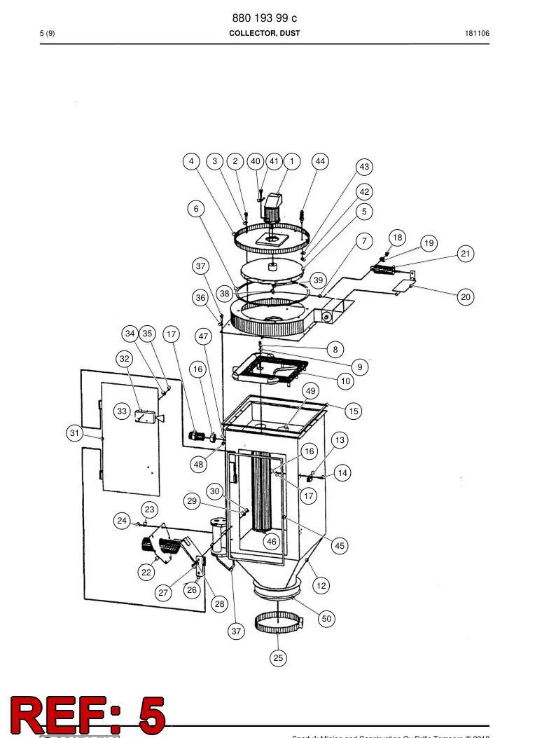 55051947b 550 519 47b Impeller - Sandvik Technical Drawing