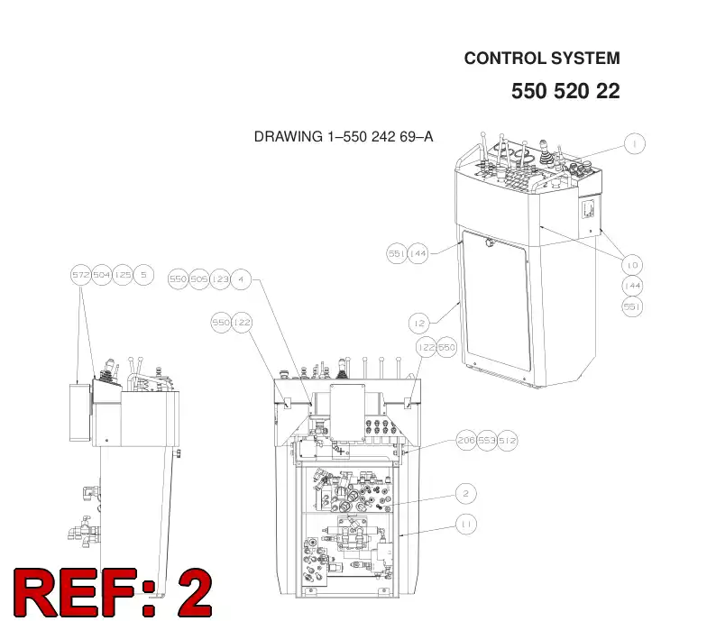 55051956 550 519 56 VALVE ASSEMBLY - Sandvik Technical Drawing