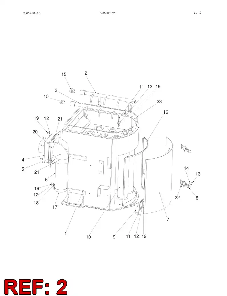 55051978 550 519 78 Pipe assembly - Sandvik Technical Drawing