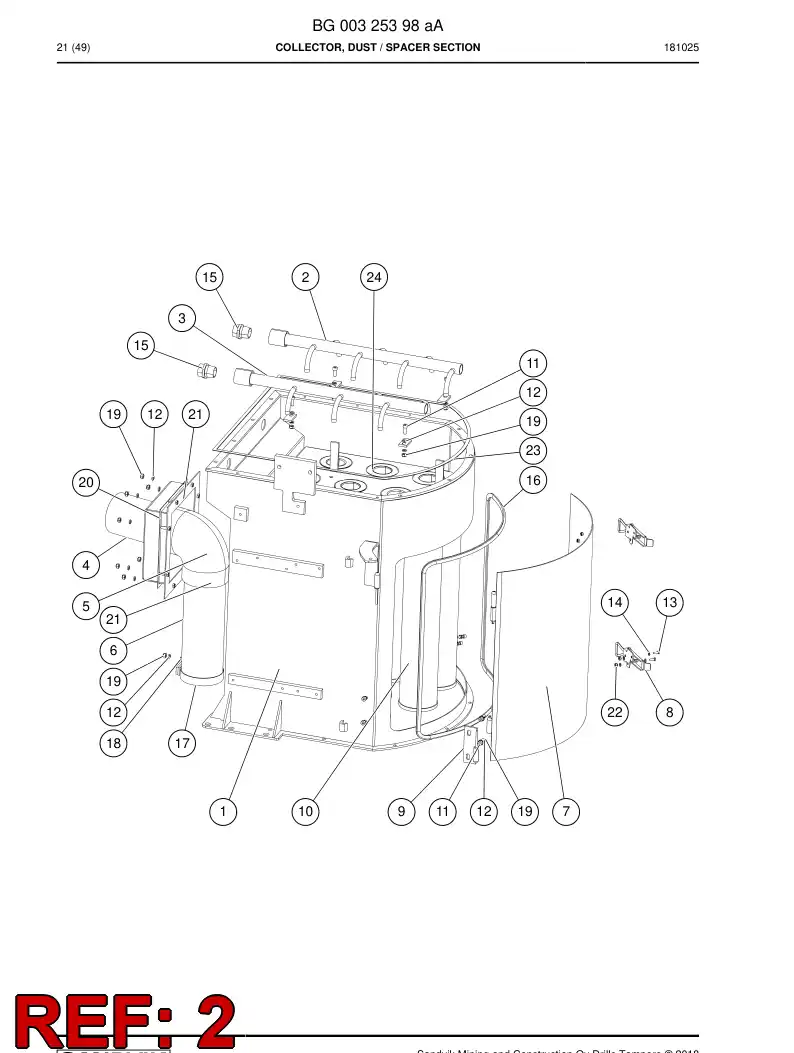 55051981 550 519 81 Supporting block - Sandvik Technical Drawing