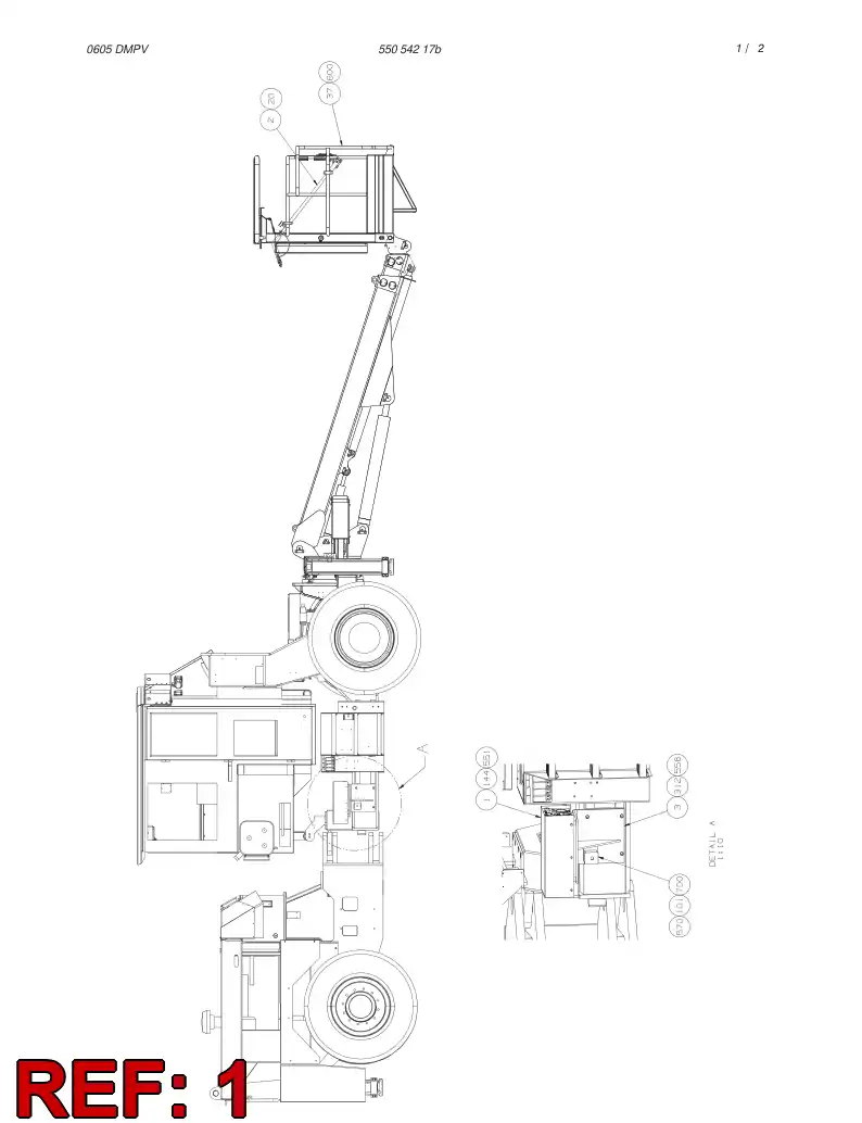 55052010 550 520 10 HIGH PRESSURE WATER PUMP - Sandvik Technical Drawing