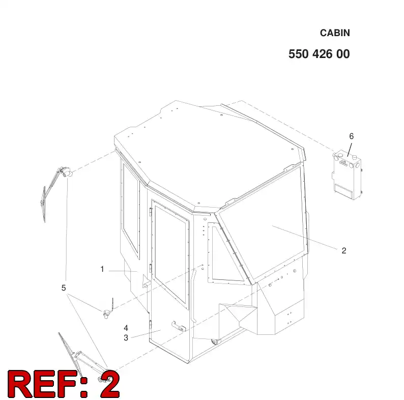55052017 550 520 17 WINDOW KIT - Sandvik Technical Drawing