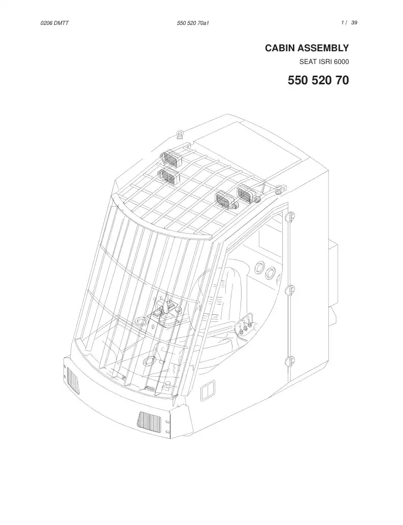 55052070a1 550 520 7011 CABIN - Sandvik Technical Drawing